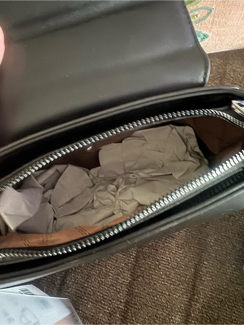 Classic Black Top-Handle Women's Bag with Scarf Accent